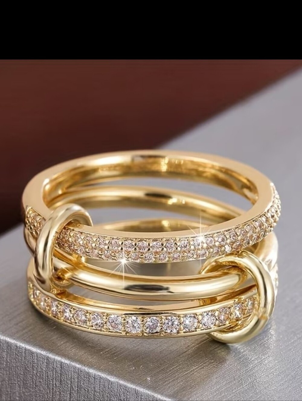 Macys 18 Kt  gold plated Ring